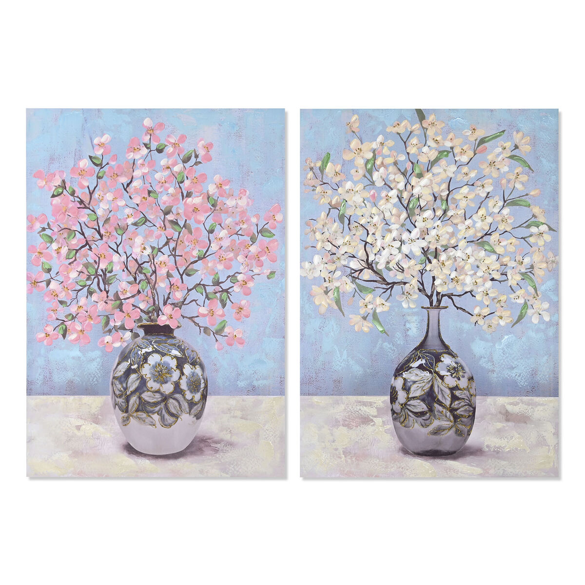 Lærred DKD Home Decor Lærred Træ MDF 70 x 3 x 100 cm