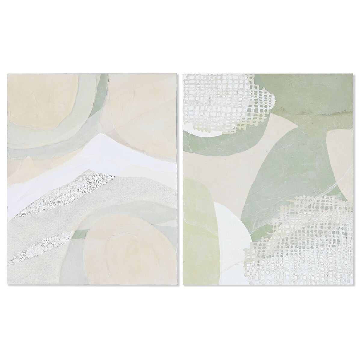 Lærred Home ESPRIT Fyrretræ Lærred 80 x 4 x 100 cm 80 x 3,8 x 100 cm