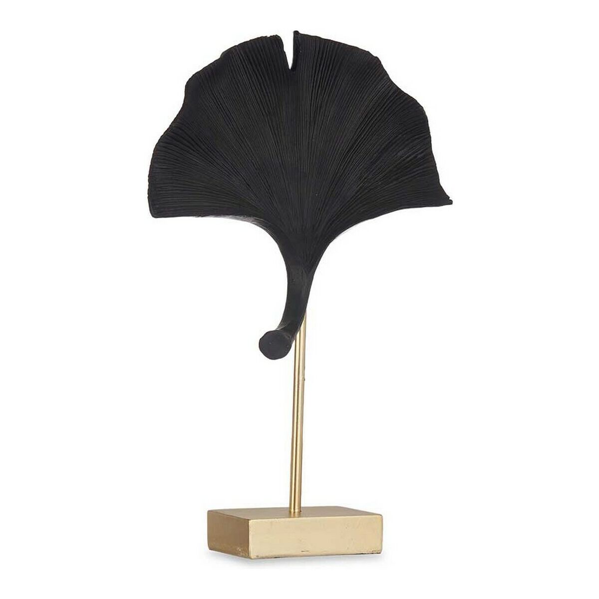 Dekorativ figur Gift Decor Sort Gylden Blomst 8 x 37 x 24,5 cm